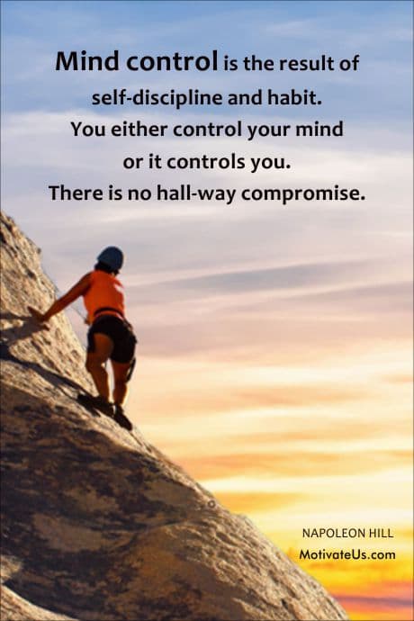 Napoleon Hill insight about mond control