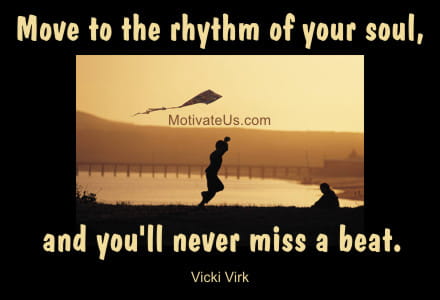 A Picture: (Silhouette Of Kite And Person with The Quote:  quote1 on it.
