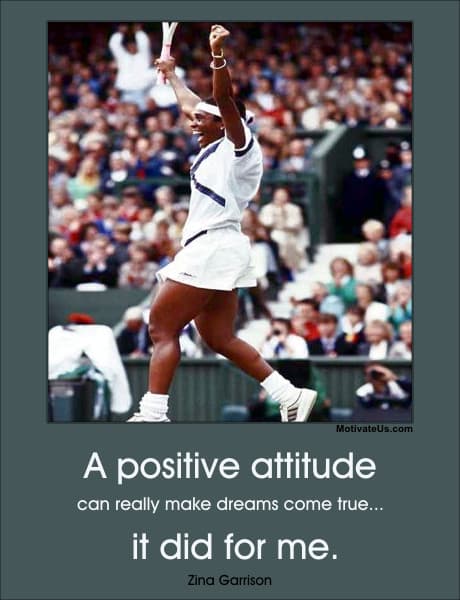 A Picture: (Woman Playing Tennis with The Quote:  quote1 on it.