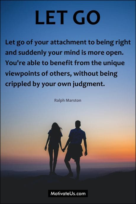 2 people walking on the beach and a quote by Ralph Marston
