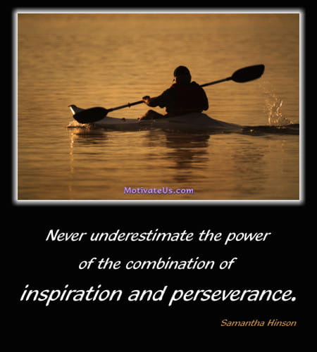 A Picture: (Kayaker with The Quote:  quote1 on it.