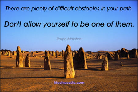 A Picture: (Big Rocks In Desert with The Quote:  quote1 on it.