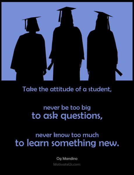 A Picture: (Silhouette Of Graduates In Cap And Gowns with The Quote:  quote1 on it.