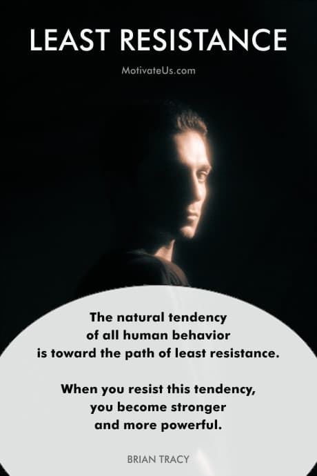 person standing and looking over their shoulder and a quote by brian tracy