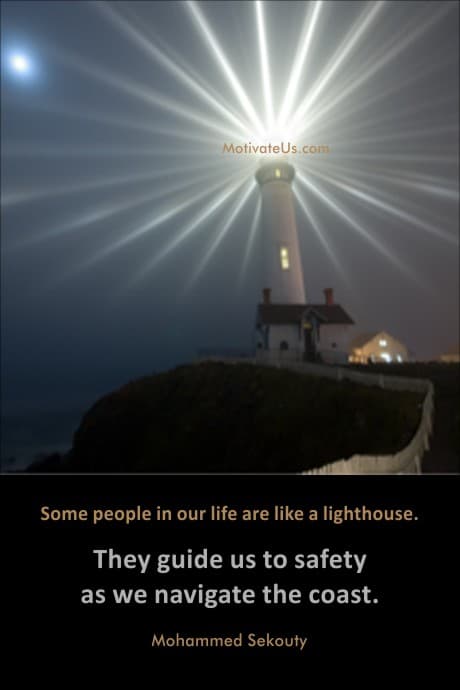 a lighthouse shining bright