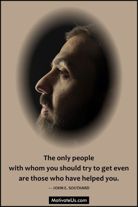 profile of a man's face and a quote by John E. Southard