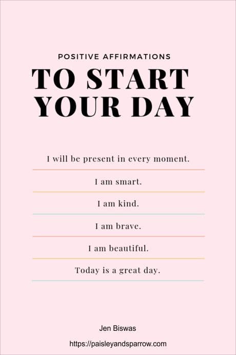 Affirmations to start your day on a positive note