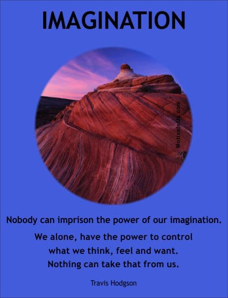 A Picture: (Rockscape Agianst The Background Of The Sky with The Quote:  quote1 on it.