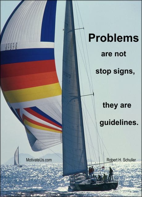 A Picture: (Beautiful Sailboat With Spinaker Up with The Quote:  quote1 on it.