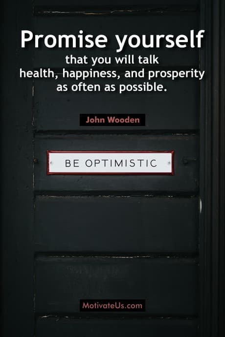 Black door and a quote by John Wooden