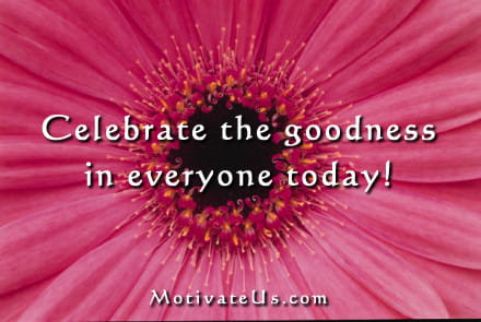 A Picture: (Big Pink Flower with The Quote:  quote1 on it.