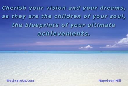 A Picture: (Beach And Sea with The Quote:  quote1 on it.