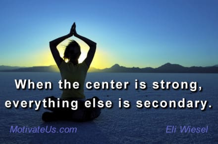 A Picture: (Girl Meditating with The Quote:  quote1 on it.