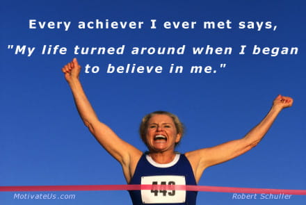 A Picture: (Woman Winning with The Quote:  quote1 on it.