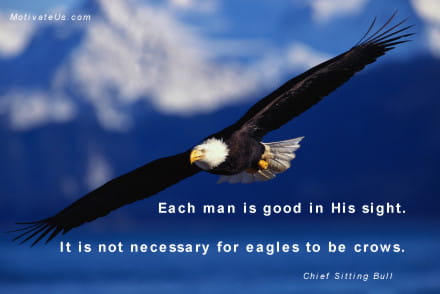 A Picture: (Eagle-flying with The Quote:  quote1 on it.