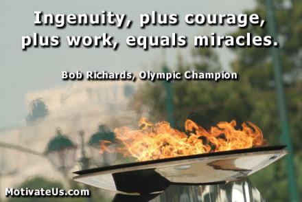 A Picture: (Olympic Torch with The Quote:  quote1 on it.