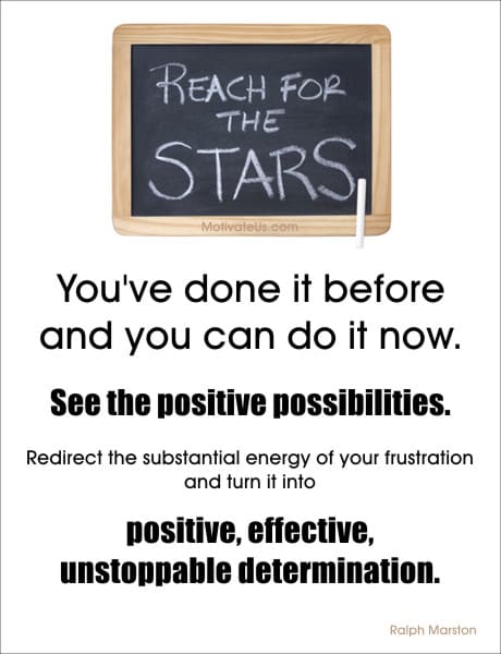 A Picture: (Blackboard With Reach For The Stars with The Quote:  quote1 on it.