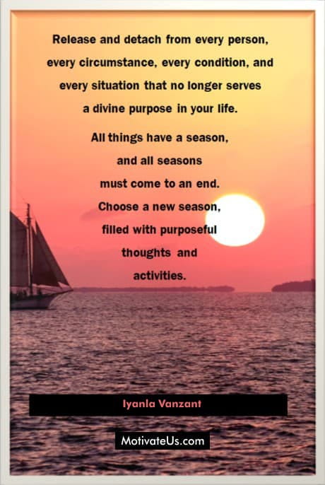 sailboat in the sunset and a quote by Iyanla Vanzant