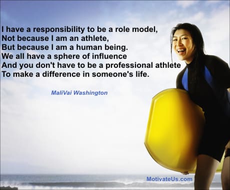 A Picture: (Female Surfer with The Quote:  quote1 on it.