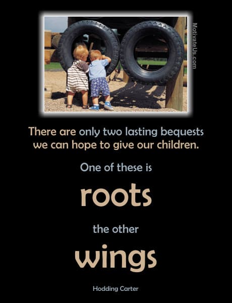 A Picture: (Two Young Children Exploring On A Playground with The Quote:  quote1 on it.