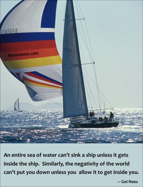 A Picture: (Sailboat With Crew with The Quote:  quote1 on it.