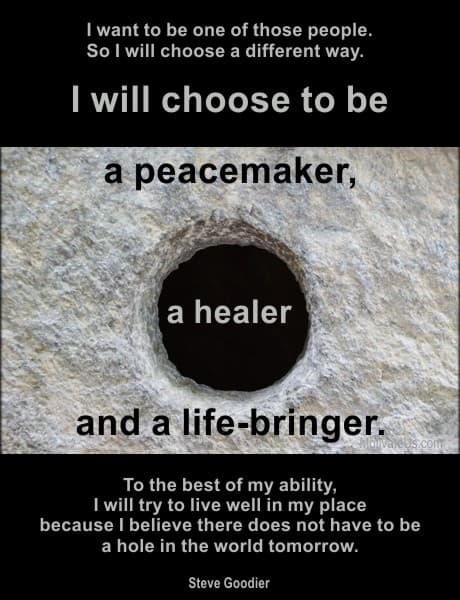 A Picture: (Hole In The Paper with The Quote:  quote1 on it.