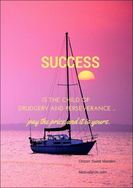 A Picture: (A Sailboat On The Water At Sunset with The Quote:  quote1 on it.