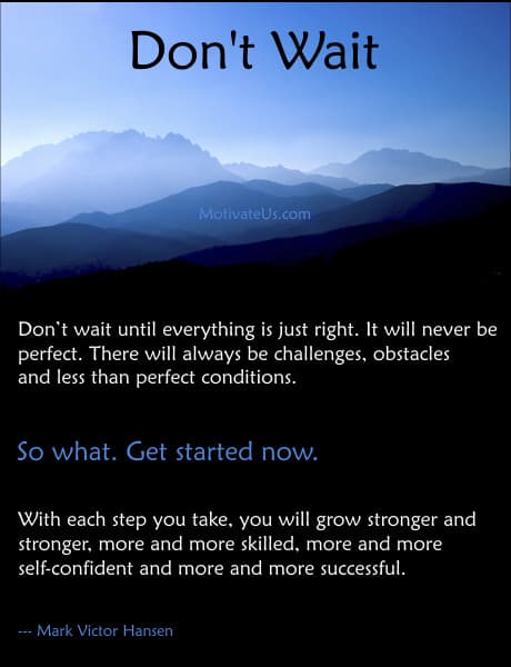 A Picture: (Blue Mountain Shot with The Quote:  quote1 on it.