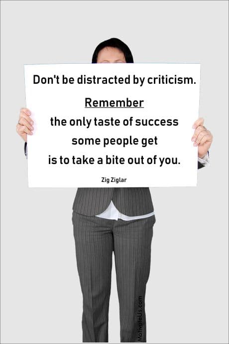 Zig Ziglar shares his feelings about criticism.