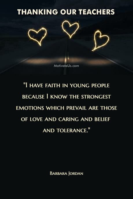 3 lit hearts on a raod with an inspiring quote on the picture