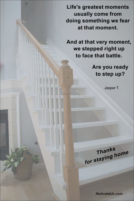 set of stairs with an inspiring quote on them