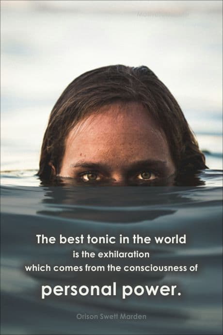 person in the water with their eyes on the horizon