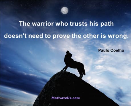 A Picture: (Wolf On Mountain with The Quote:  quote1 on it.