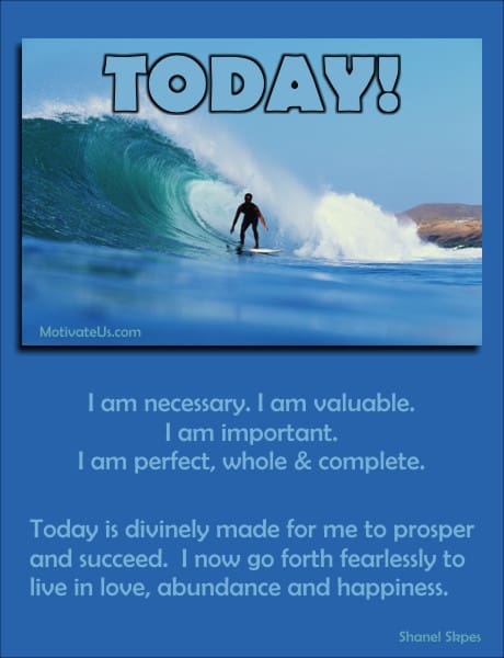 A Picture: (Surfer Riding A Big Wave with The Quote:  quote1 on it.