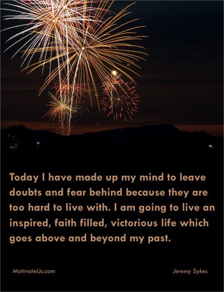 A Picture: (Fireworks Exploding In The Night Sky with The Quote:  quote1 on it.