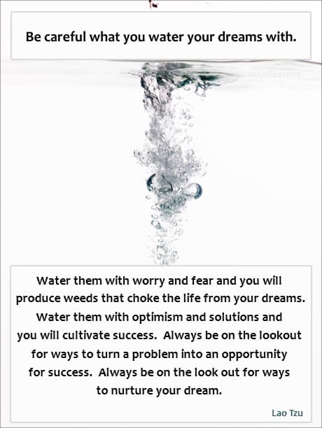 A Picture: (A Drop Of Water Viewed From The Side with The Quote:  quote1 on it.