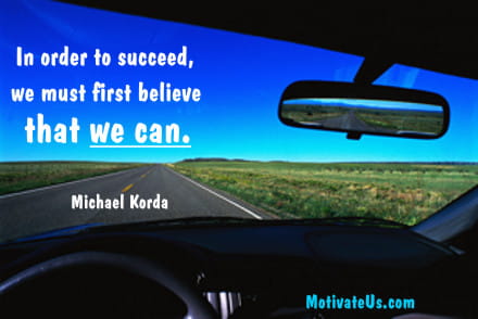 A Picture: (Looking Through Windshield with The Quote:  quote1 on it.