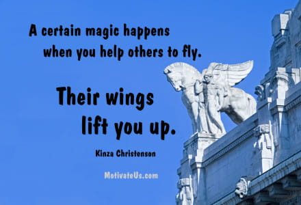 A Picture: (Winged Horse with The Quote:  quote1 on it.