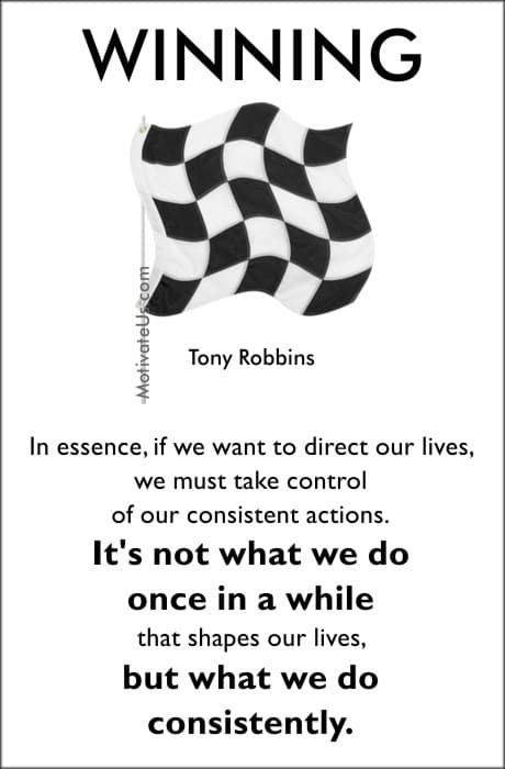 A Picture: (Checkered Flag with The Quote:  quote1 on it.