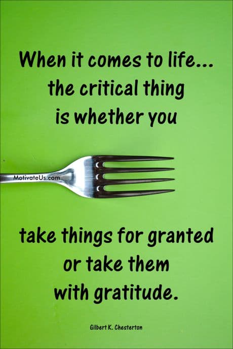 fork on a green background with inspirational quote on this picture