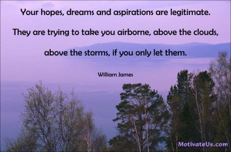 A Picture: (Fog Rising Over Lake with The Quote:  quote1 on it.