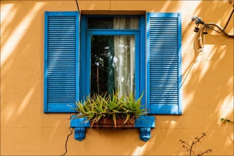 picture of a window with shutters